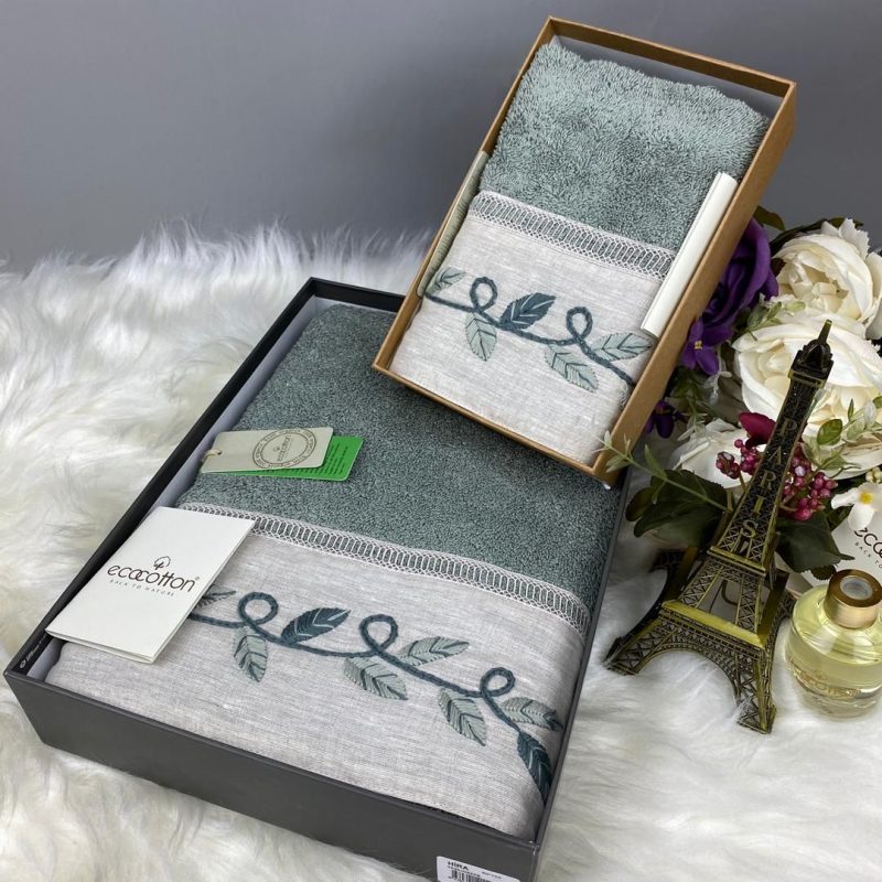 ECOCOTTON HIRA ЗЕЛЕНЫЙ ПОЛОТЕНЦЕ