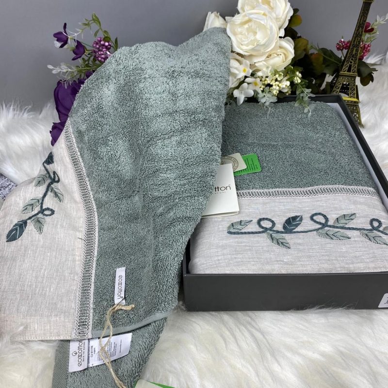 ECOCOTTON HIRA ЗЕЛЕНЫЙ ПОЛОТЕНЦЕ