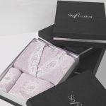 SOFT COTTON DESTAN НАБОР ПОЛОТЕНЦА С ХАЛАТОМ ЛИЛОВЫЙ