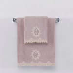 SOFT COTTON DESTAN НАБОР ПОЛОТЕНЦА С ХАЛАТОМ ЛИЛОВЫЙ