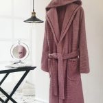 SOFT COTTON ХАЛАТ ЖЕНСКИЙ STRIPE ФУКСИЯ