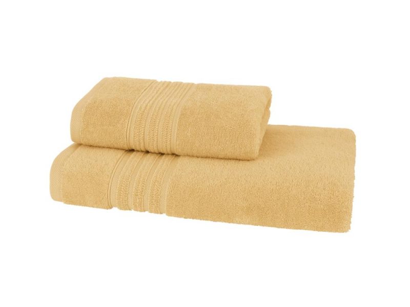 Soft cotton набор полотенец ARIA 2 пр 50X100 75X150 желтый