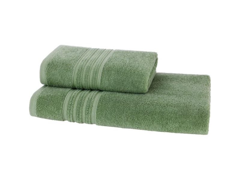 Soft cotton набор полотенец ARIA 2 пр 50X100 75X150 зеленый