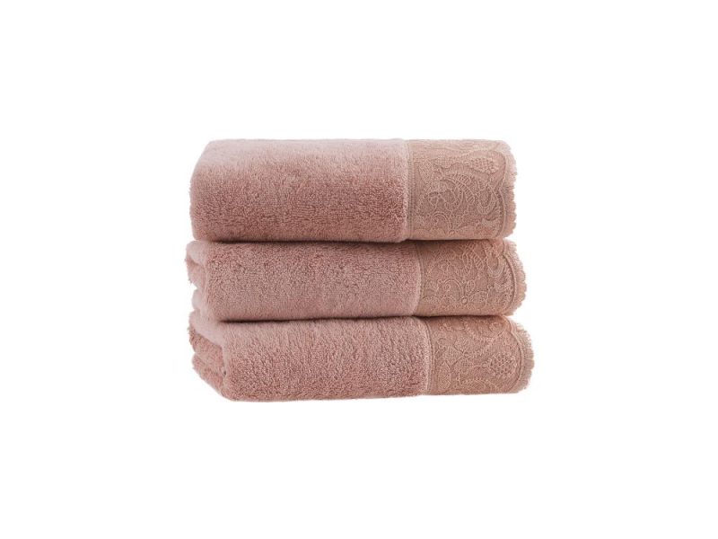 Soft cotton набор полотенец HAZEL 2 пр 50X100 75X150 грязно-розовый