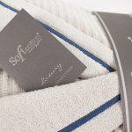 махровый халат светло-бежевый Stripe Soft cotton