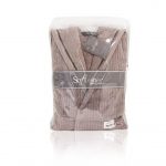 SOFT COTTON ХАЛАТ ЖЕНСКИЙ STRIPE ФУКСИЯ