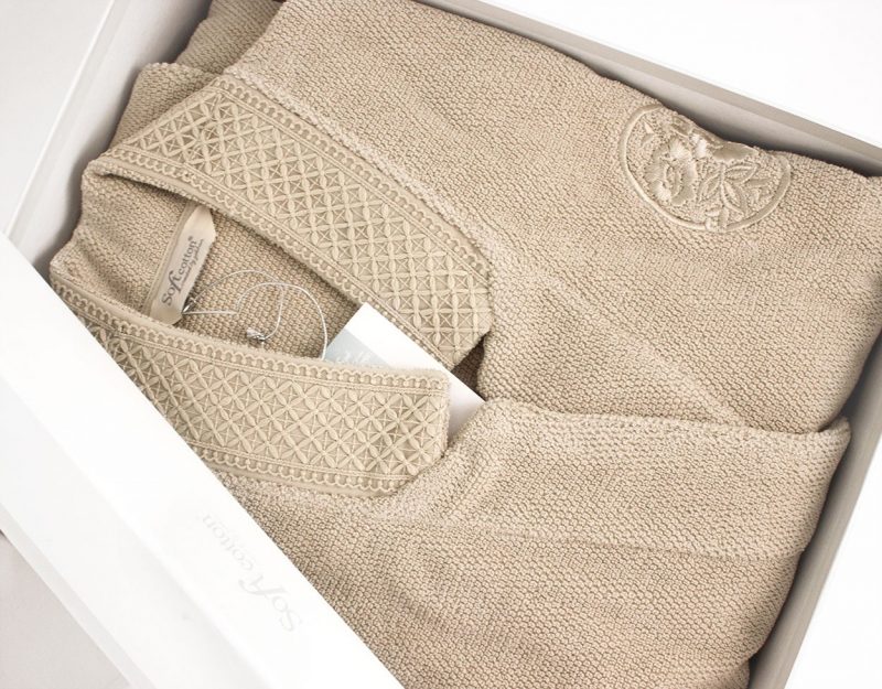 Халат махровый Eliza бежевый Soft cotton