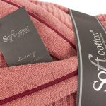SOFT COTTON ХАЛАТ ЖЕНСКИЙ STRIPE ФУКСИЯ
