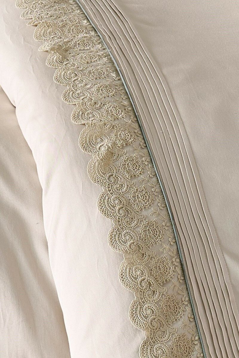 Ecocotton Tuğsen Organik Pamuk Çift Kişilik Nevresim Takımı Bej