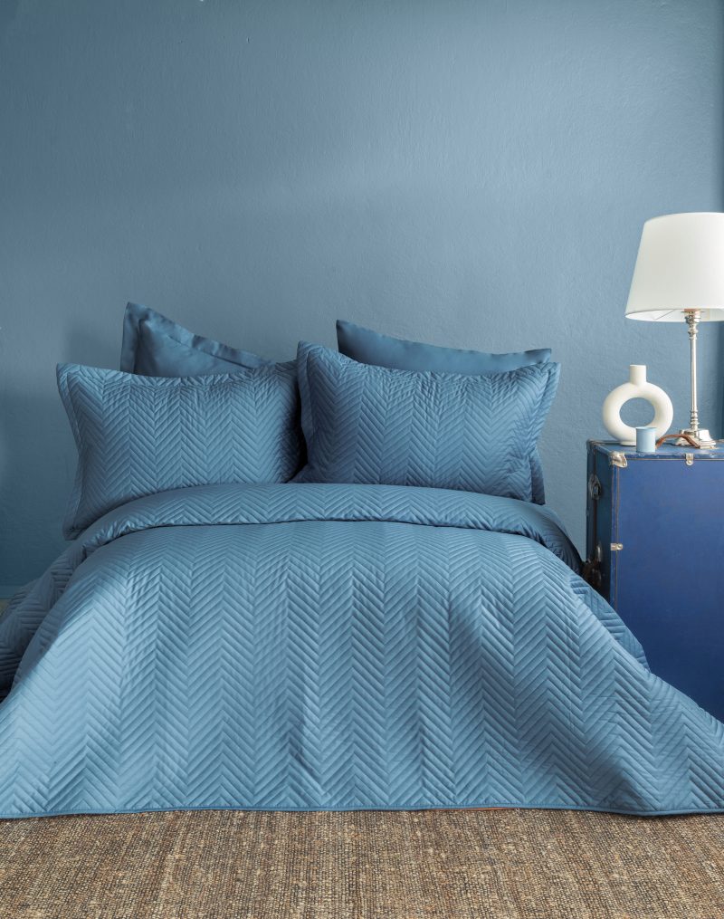 3- SIMPLY BED SPREAD SET SKY BLUE