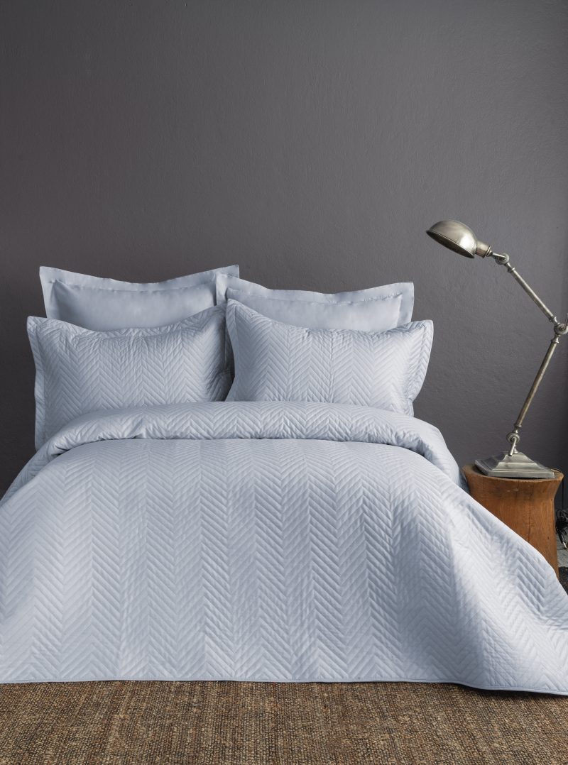 4- SIMPLY BED SPREAD SET ICE GREY