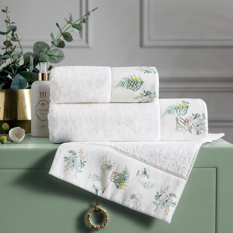 Tivolyo-Home-Fleurs-Kirik-Beyaz-3-lu-Havlu-Set-1