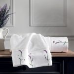 Tivolyo-Home-Lavander-Garden-Kirik-Beyaz-Havlu-Set