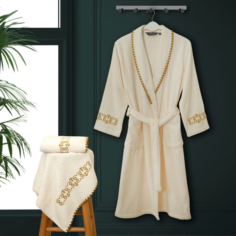 Халат мужской Soft cotton MONDRIAN крем